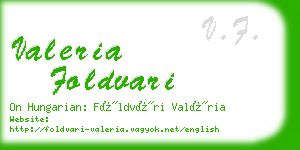 valeria foldvari business card